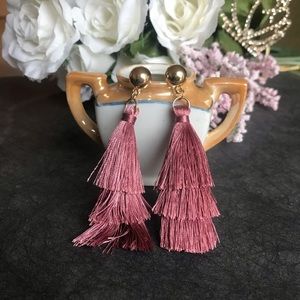 𝅺Gold Tassel Dangle Bohemian Earrings